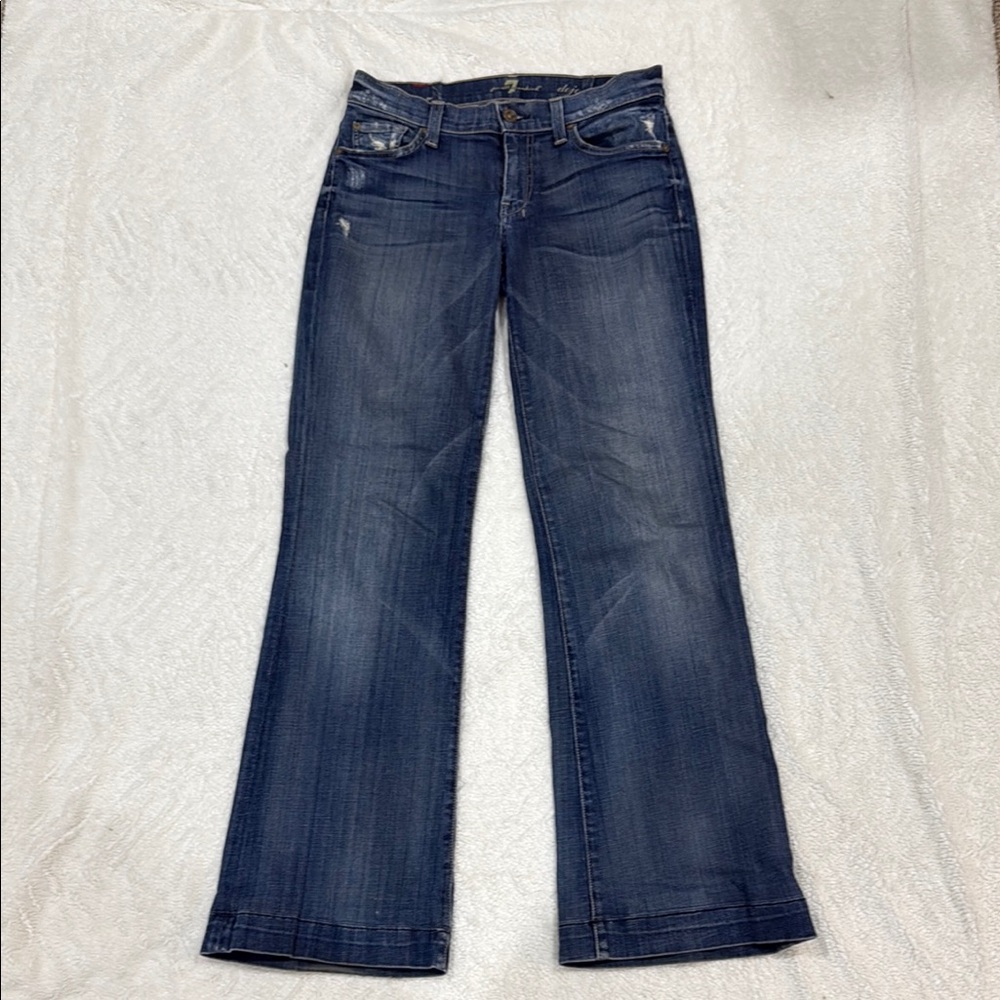 7 For All Mankind Blue Flare & Wide Leg Jeans